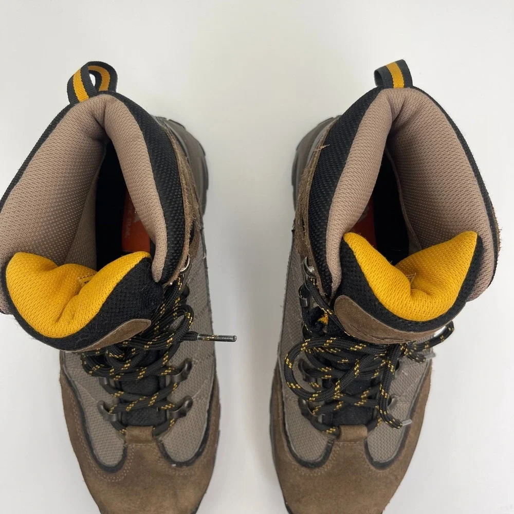 Ozark Trail Shoes Men's Size‎ US 9 Brown Black Gray Leather Lace-Up Hiking Boots
